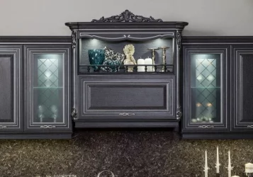 Кухонный гарнитур Италия №08 Черный Дуб темный