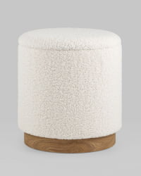 Пуф с ящиком Долли L тедди Белый