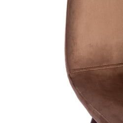Металлический стул BREEZE (mod. 4724) вельвет/металл, 44 х 53 х 87 см, Brown (коричневый) HLR11 / орех
