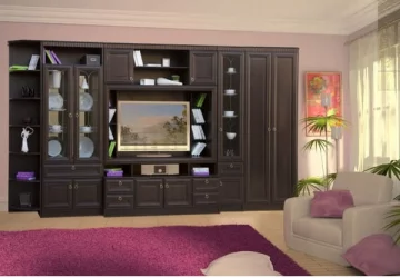 Шкаф угловой открытый Инна 607  Денвер темный