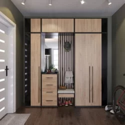 Шкаф двухстворчатый Неаполь ЛД 134.050.000 Черный Дуб Золотой