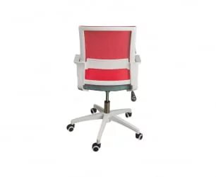 Кресло офисное Бит LB белый пластик Красный