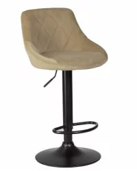 Барный стул DOBRIN LOGAN BLACK Мокко велюр MJ9-9