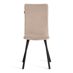 Стул обеденный La Rousse (2 шт. в упаковке) NEW, велюр, бежевый/черный, 7, 45х55х93 см