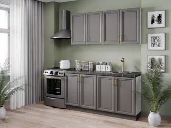 Шкаф кухонный 800 Джелатто ЛД 241.360.000.106 Белый Оникс серый