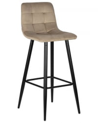 Стул барный DOBRIN NICOLE (черные матовые ножки, мокко велюр (108-104)) 2 шт