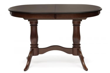 Раздвижной овальный стол Eva (EV-T4EX) дерево гевея/мдф, 120+39х80х75см, Tobacco