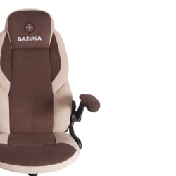 Кресло офисное BAZUKA флок , коричневый/бежевый/коричневый перфорированный, 6/7/6/06