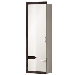 Шкаф-пенал Ронда №317 Венге Белый глянец