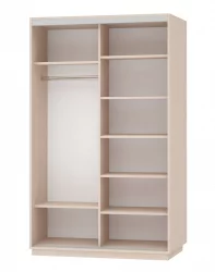 Шкаф-купе двухдверный Экспресс Дуо 1600х2400h Сакура/Дуб молочный