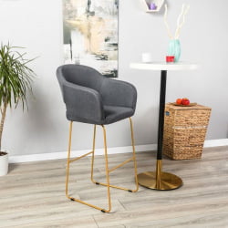 Кресло Бар Oscar Б темно-серый/Линк золото