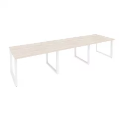 Стол переговорный (3 столешницы) ОНИКС О.МО-ПРГ-3.2 Денвер Светлый/Белый / ONIX O.MO-PRG-3.2