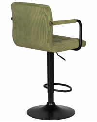 Стул барный DOBRIN KRUGER ARM BLACK (зеленый вельвет (LAR-E2041-7))