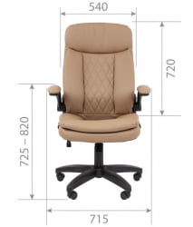 Кресло офисное CHAIRMAN 533 экокожа Бежевый