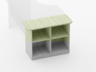 Тумба приставная к столу Glassy 3.18.12 Бук светлый