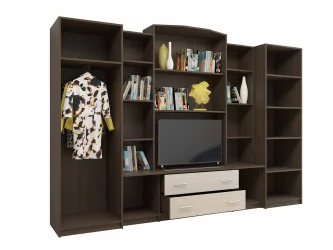 Классическая стенка в гостиную Макарена Венге Дуб