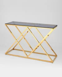 Консоль ИНСИГНИЯ 120x40 Золото стекло smoke