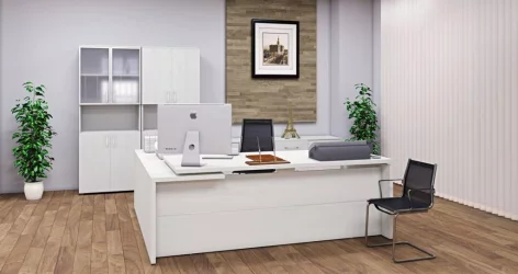 Стол руководителя YALTA LT-A20 Снежная Патина