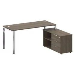 Письменный стол с полками и ящиками METAL SYSTEM DIRECT БГ.СРТ-4.7 Пр Вяз Благородный