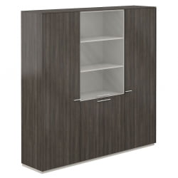 Шкаф высокий тройной с отделением для одежды Atlas NZ-0303+NZ-0311+NZ-0303.BT.BT Бренсон Трюфель