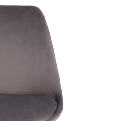 Стул TULIP SOFT (mod. 74) вельвет/дерево , 54 х 47 х 83 см , светло-серый (HLR19)/натуральный