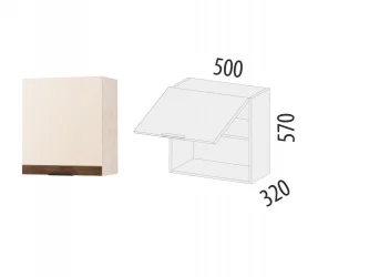 Шкаф над вытяжкой (с системой плавного закрывания) Дакота 103.12