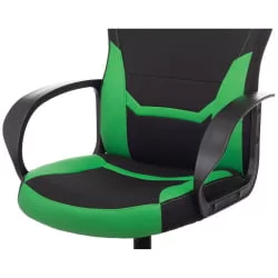Геймерское кресло BRABIX Alpha GM-018 Черное/зеленое