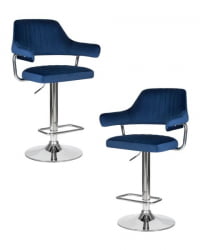 Стул барный DOBRIN CHARLY (синий велюр (MJ9-117)) 2 шт