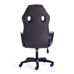 Кресло RACER кож/зам/ткань, металлик/синий, 36/10