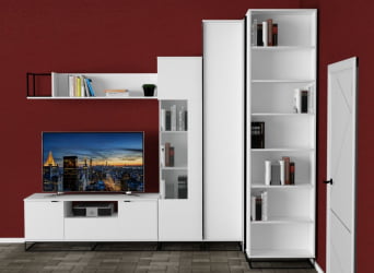 Полка в гостиную City средняя белый