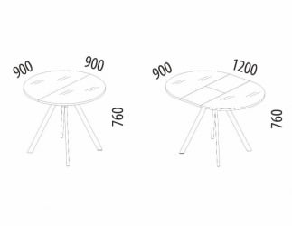 Круглый раздвижной стол Орфей 51 (02) Мрамор бежевый
