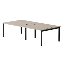 Бенч-система на 4 места на металлокаркасе, опоры 90 гр Everprof EVO 254S120 Дуб Соната Черный