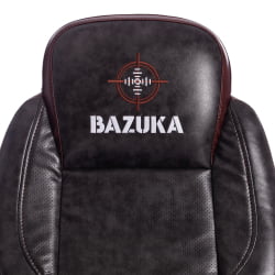 Кресло BAZUKA кож/зам, серый/коричневый, 2TONE/2TONE перф/2TONE