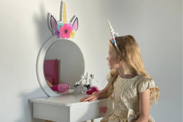 Набор детский Единорожка MK-0020 Белое дерево/белый (плюш)