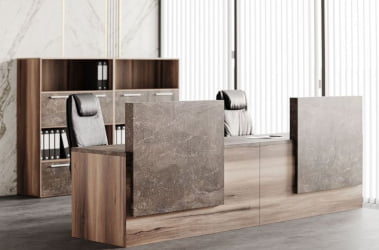 Кофейный столик B-TONE BTN36161242 Вяз Бетон темный