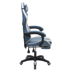 Кресло 907 KINGQUEEN, замша, цвет синий с массажем, арт 907-LB