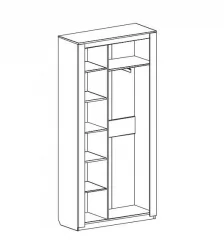 Шкаф двухдверный Элана Дуб Сонома