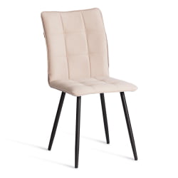 Металлический стул Bari LT, велюр, бежевый/черный, 7, 41х55х89 см