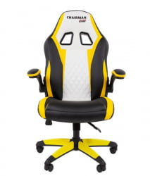 Кресло геймерское CHAIRMAN GAME 15 черный/желтый/белый