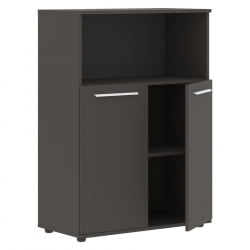 Шкаф с глухими малыми дверьми EDIS EMCS 85.3 Мокко Белый Мокко