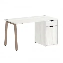 Стол письменный HOME OFFICE VR.SP-3-138.1.A Снежная Платина/Мокко металл