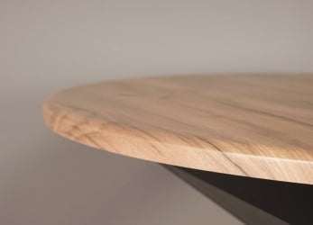 Круглый раздвижной стол Орфей 49.1 Дуб Табако