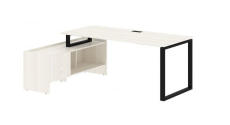 Стол с тумбой EDIS EQCT 19814 Ясень Траун Черный