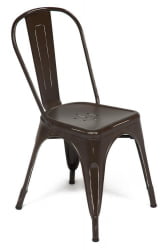 Стул LOFT CHAIR (mod. 012) металл, 45*35*85см, коричневый/brown vintage