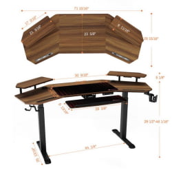 Геймерский стол Eureka ERK-ED71-WN