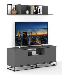 Полка навесная City большая графит