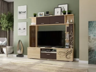 Мини-стенка Ника Дуб Сонома Венге