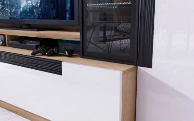 Тумба ТВ Кёльн ЛД.674.010.000 Дуб Золотой/Белый