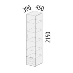 Шкаф-пенал (лев/прав) Денвер 400.06