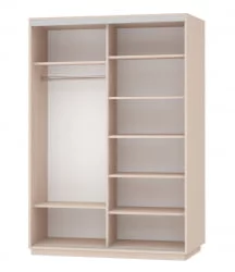 Шкаф-купе двухдверный Экспресс Дуо 1600х2200h Париж/Дуб молочный